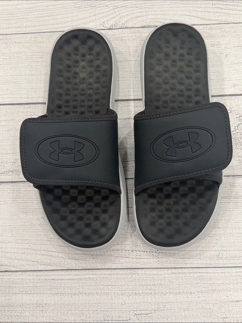 Under Armour Black Adjustable Slide Sandals
